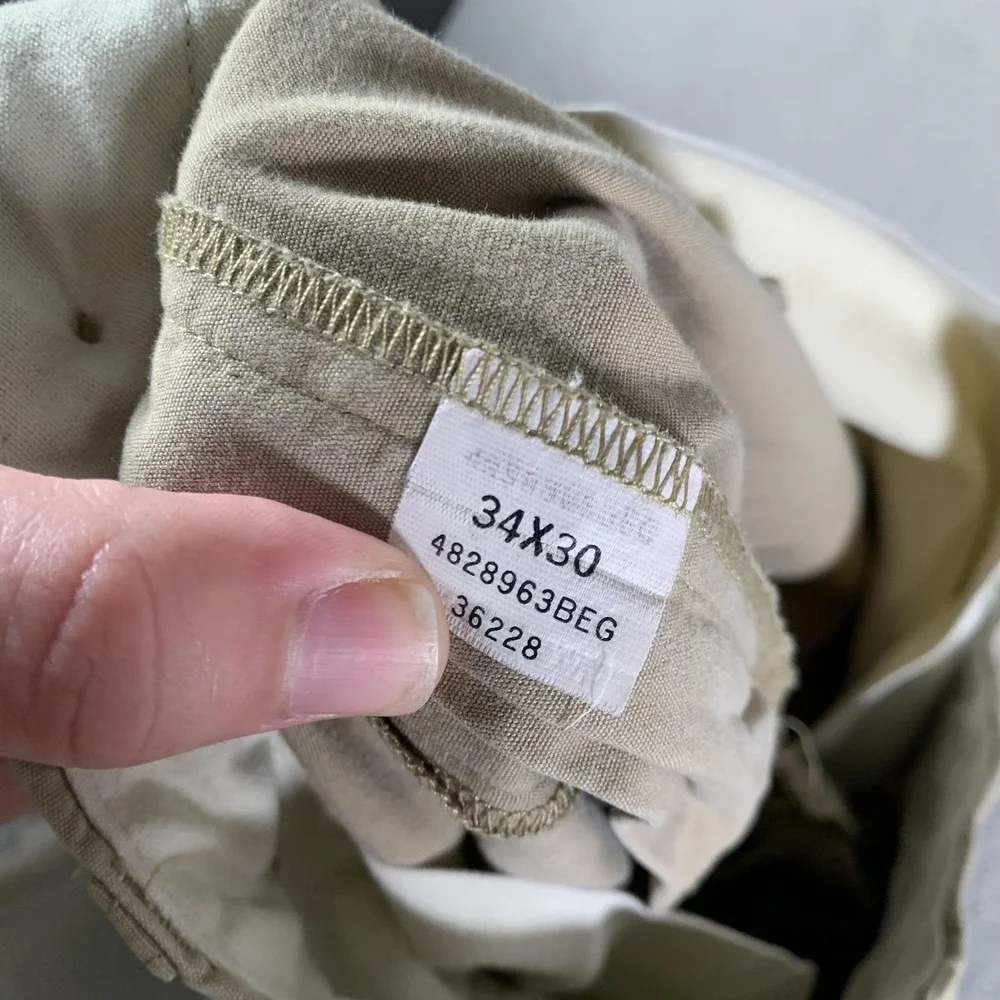 Polo Ralph‎ Lauren Pants Mens 34x30 Khaki Beige Cotton Chino Straight Leg Casual